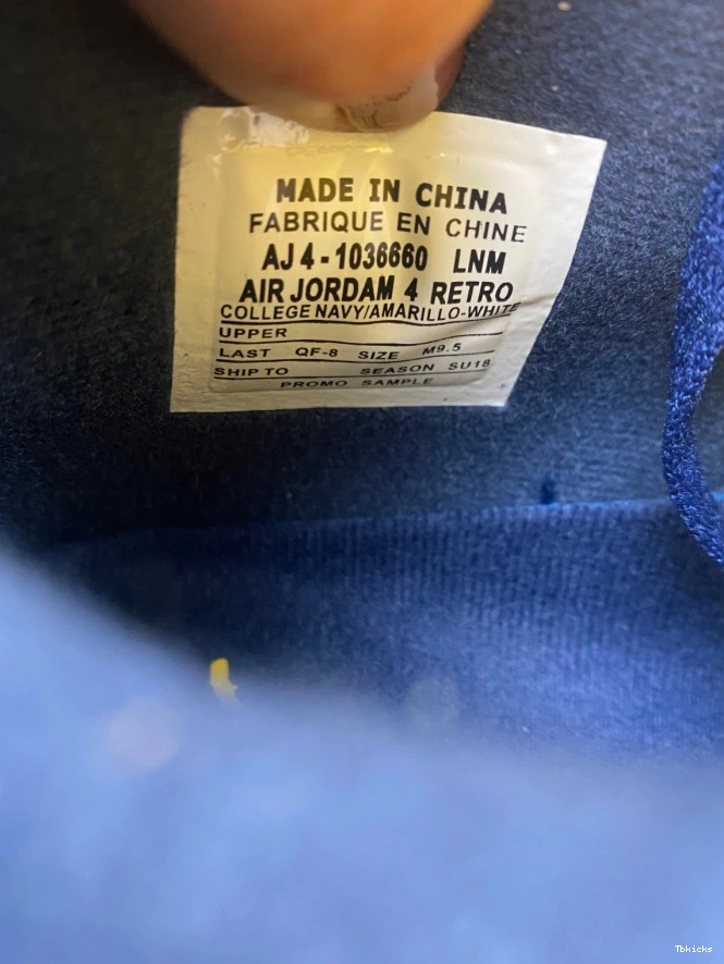 Rep TBK (PE) AJ4-1036660 Retro Michigan 4 Air Jordan 0707